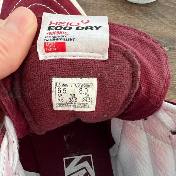 Vans Sk8-Hi burgundy shoes. Women’s size 8. Men’s size 6.5. - Picture 2 of 6